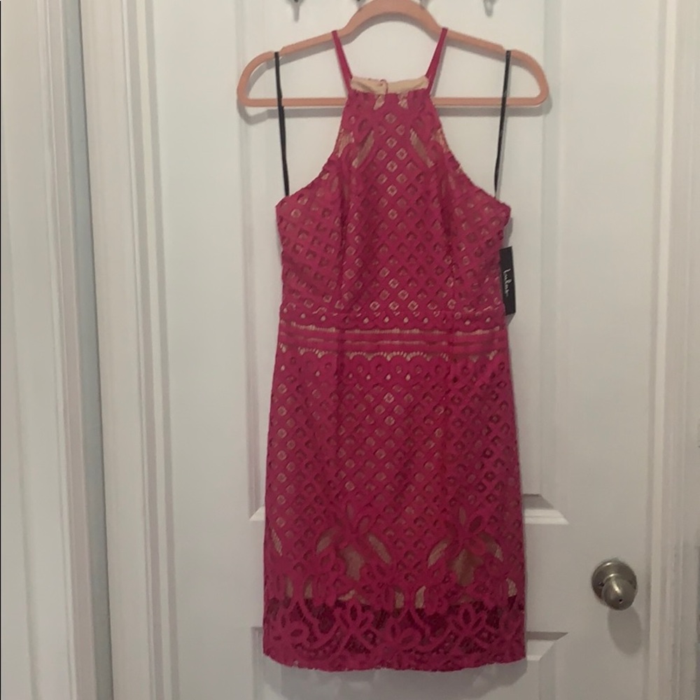 NWT LuLu’s Lace Overlay Dress